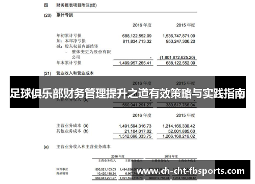 足球俱乐部财务管理提升之道有效策略与实践指南