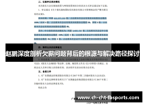 赵鹏深度剖析欠薪问题背后的根源与解决路径探讨 赵鹏深度剖析欠薪问题背后的根源与解决路径探讨